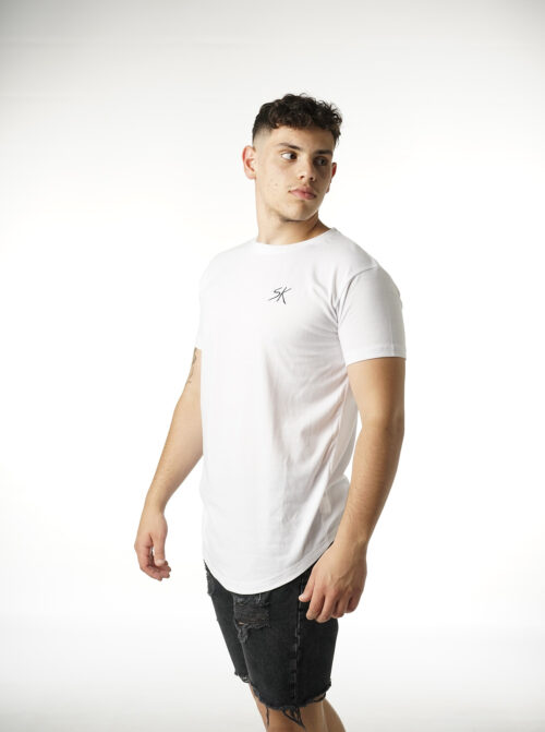 White Fitted Slevee Tee - Imagen 2