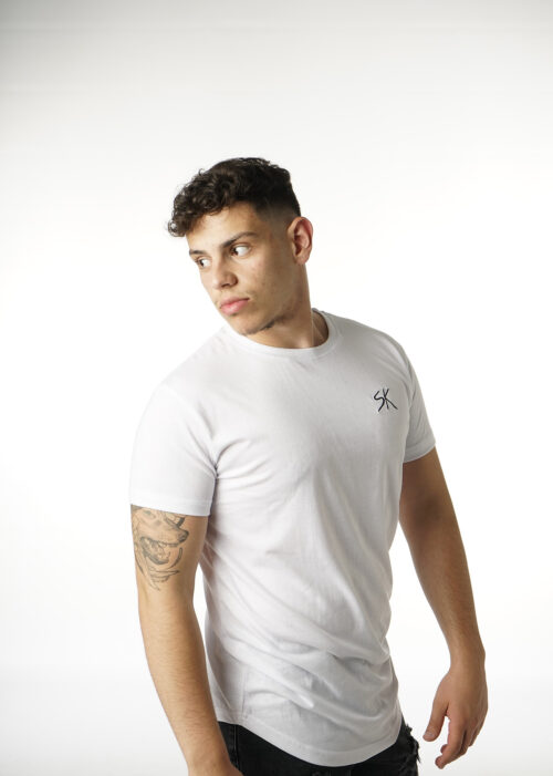 White Fitted Slevee Tee