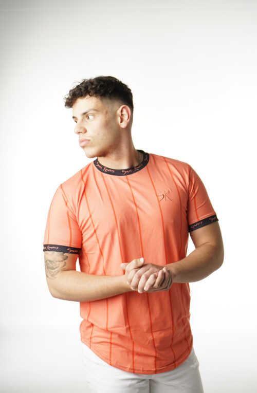 Orange Fitted Sleeve Tee